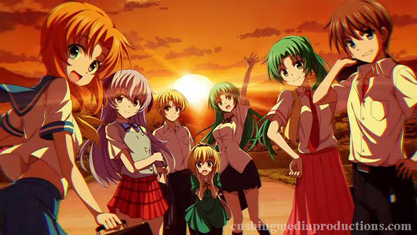 Higurashi no Naku Koro ni (ひぐらしのなく頃に lit "When the Cicadas Cry") เป็นนวนิยายแนวโดจินลึกลับเกี่ยวกับการฆาตกรรมของญี่ปุ่น