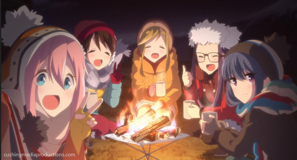 Laid-Back Camp (ゆるキャン△ , Yurucamp ) เป็นการ์ตูนชุดที่เขียนโดย Afro เริ่มการตีพิมพ์ในปี 2015 ใน Manga Time Kirara Forward Yen Press