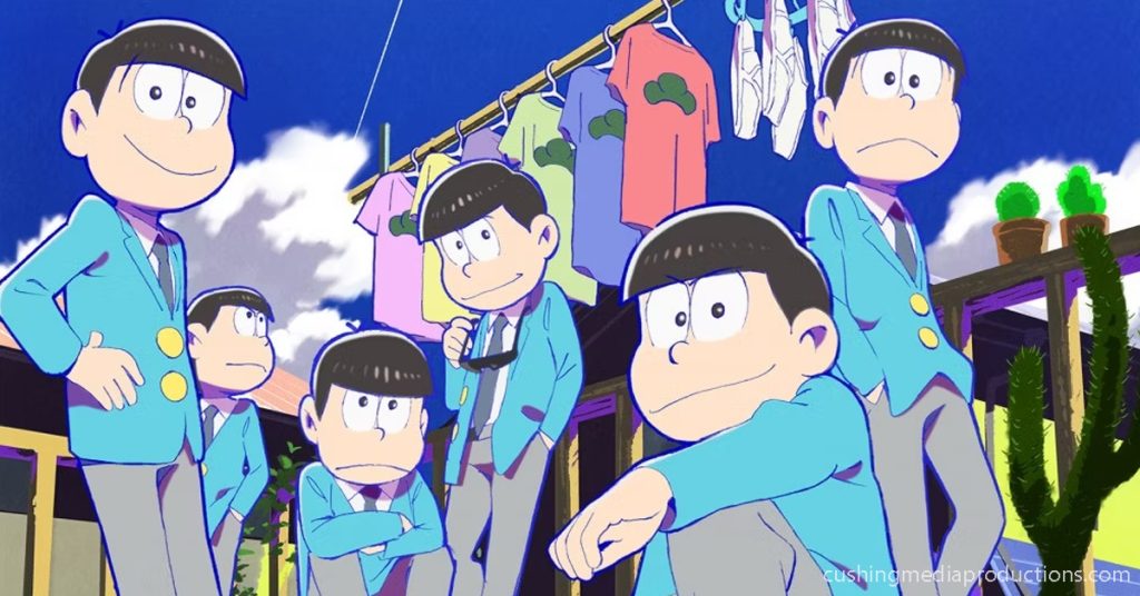The Sextuplets เซ็กซ์ทูเพิล สร้างโดยFujio Akatsukaเป็นตัวละครนำเริ่มต้นและผู้ก่อปัญหาที่เป็นเอกลักษณ์ของแฟรนไชส์Osomatsu-kun