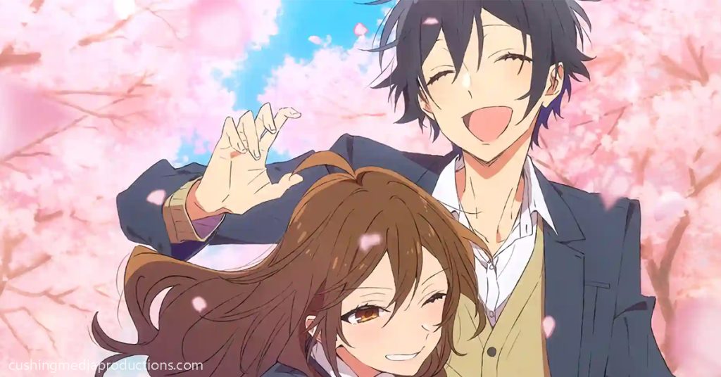 Horimiya เป็นอนิเมะที่ดัดแปลงจากมังงะเรื่องHorimiya ของ HEROและDaisuke Hagiwara และต้นฉบับ Hori- san to Miyamura-kun
