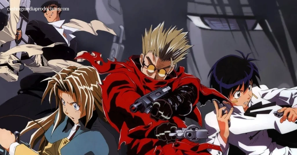 Trigun ไทรกัน ซีรี่ส์ผจญภัย เนื่องจากไทรกันมาจากช่วงปลายยุค 90 ของอนิเมะ ศิลปะและแอนิเมชั่นจึงเป็นที่ต้องการเมื่อเปรียบเทียบกับการ