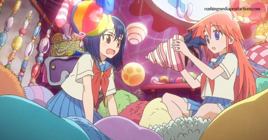 Flip Flappers ซีรีส์อนิเมะของญี่ปุ่น เป็นซีรีส์ทีวีอนิเมะต้นฉบับที่ผลิตโดย 3Hz กำกับโดย โอชิยามะ คิโยทากะเขียนโดย ยูนิโกะ อายานะ พร้อมคอน